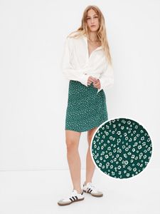 LENZING&#153 ECOVERO&#153 Wrap Mini Skirt offers at $9.97 in Gap