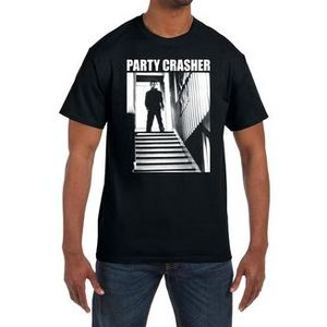 Adult Black Michael Myers Party Crasher Cotton T-Shirt - Halloween offers at $11.25 in Party City