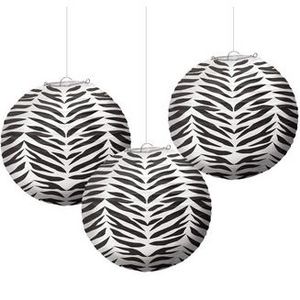 Zebra Paper Lanterns 3ct offers at $3 in Party City