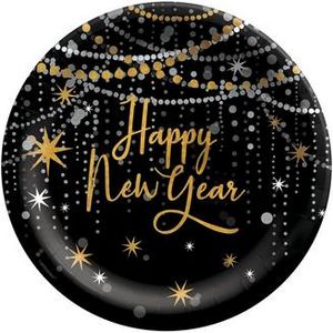 Happy New Year Paper Dinner Plates, 10in, 20ct - Midnight Hour offers at $5.25 in Party City