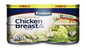 Brookdale Chunk Chicken Breast 4 Pack offers at $9.89 in Aldi