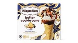 Häagen-Dazs Vanilla Butter Cookie Ice Cream Cones offers at $7.99 in Aldi