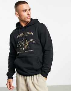 True Religion hoodie with print in black offers at $50.5 in ASOS