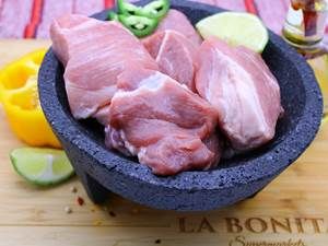 Trocitos de puerco/ Pork stew meat offers at $1.99 in La Bonita Supermarkets