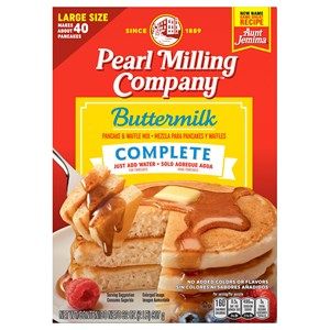 Pearl Milling Company Pancake & Waffle Mix, Buttermilk, Complete, Large Size, 32 oz (2 lb) 907 g offers at $2.99 in La Bonita Supermarkets