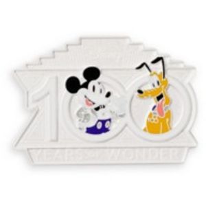 Mickey Mouse and Pluto Disney100 Pin offers at $14.99 in Disney Store