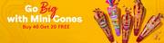 Buy 40 Mini Cones - Get 20 Free! deals at 